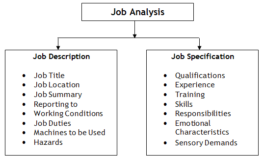 Explain the meaning of job specification